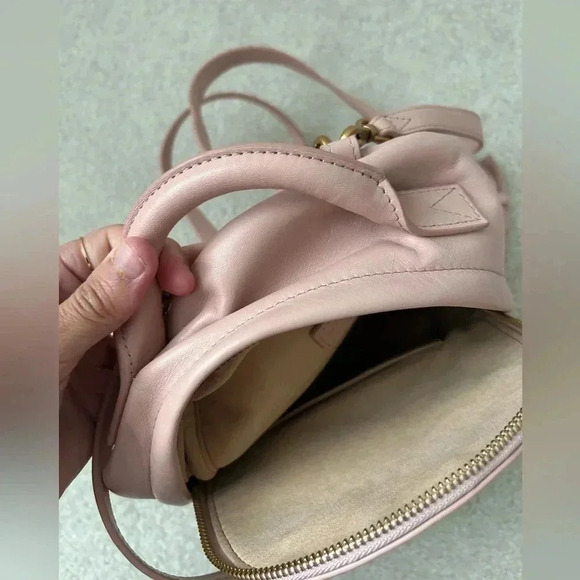 Aritzia soft pink leather  mini backpack - Picture 11 of 12